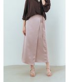 【イェッカ ヴェッカ/YECCA VECCA】のラップ風サテンロングスカート Pink Beige|ID: prp329100004584094 ipo3291000000032495656