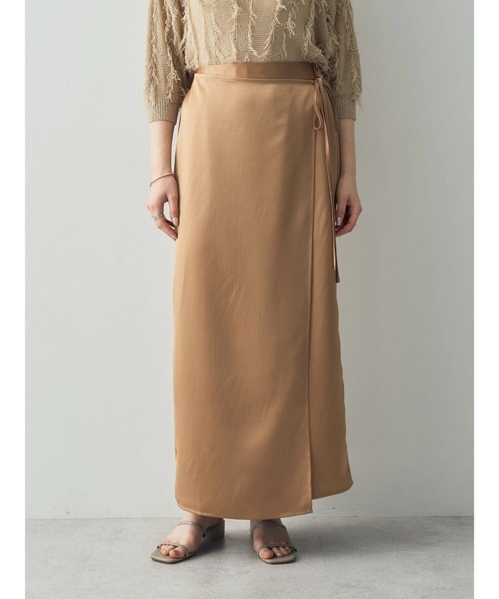 【イェッカ ヴェッカ/YECCA VECCA】のラップ風サテンロングスカート 人気、トレンドファッション・服の通販 founy(ファニー) 　ファッション　Fashion　レディースファッション　Ladies' Fashion Online　スカート　Skirt　ロングスカート　Long Skirt　サッカー　Soccer　サテン　Satin　スマート　Smart　ポケット　Pocket　ラップ　Wrap　リボン　Ribbon　ロング　Long　夏　Summer　春　Spring　S/S・春夏　Ss・Spring/Summer　 other-1|ID: prp329100004584094 ipo3291000000032618285
