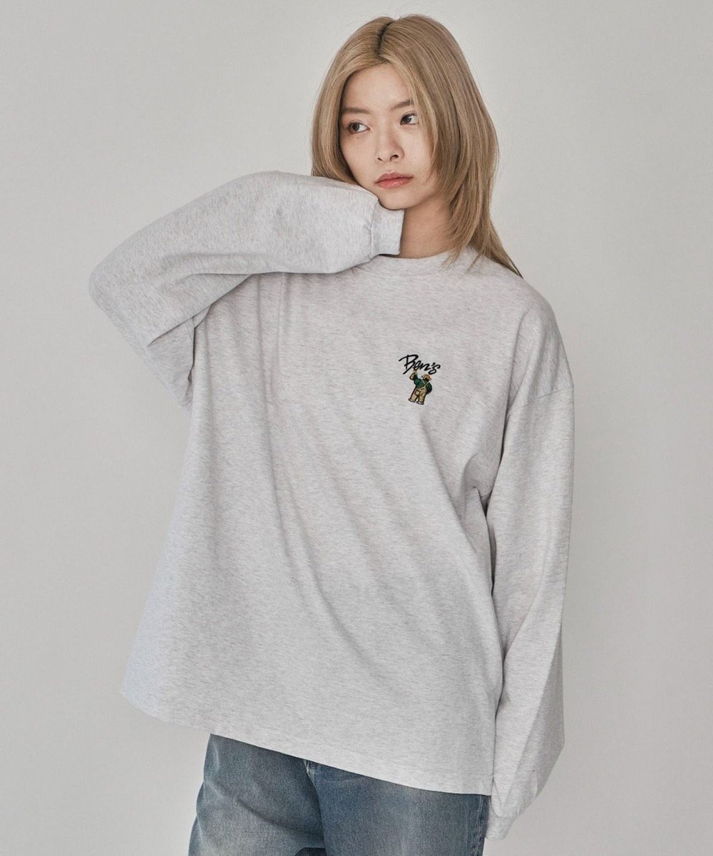 【ウィゴー/WEGO】の【ユニセックス着用ITEM】別注BENDAVISワンポイントT(LS) インテリア・キッズ・メンズ・レディースファッション・服の通販 founy(ファニー) 　ファッション　Fashion　レディースファッション　Fashion for Women　トップス・カットソー　Cut & Sew Tops　シャツ・ブラウス・オフィスカジュアル　Elegant Blouses & Button-Ups　ロングTシャツ・Tシャツ　Longline T-Shirts & Tees　カットソー・ベーシックTシャツ　Cut-and-Sewn Tops / Stretch Tees & Basics　春　Spring　秋　Autumn　カットソー　Cut and Sewn Top　カーゴパンツ　Cargo Pants, Utility Pants　シンプル　Simple, Minimal　ジーンズ　Jeans, Denim Pants　スポーツ　Sports, Activewear　スマホ　Smartphone, Mobile Device　スリーブ　Sleeve, Long Sleeve / Short Sleeve　トレンド　Trend, Trending Now　定番　Standard, Basic Item　パターン　Pattern, Design Print　別注　Limited Edition, Custom Order　リラックス　Relax, Relaxed Fit　ロング　Long, Long-Length　ワイド　Wide, Wide Fit　ワンポイント　One Point, Statement Accent　ワーク　Workwear, Utility Style　S/S・春夏　SS, Spring/Summer, Warm Season　再入荷　Restock / Back in Stock　おすすめ　Recommended / Our Picks　夏　Summer　アッシュグレー|ID: prp329100004584112 ipo3291000000032666810