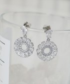 【ティアクラッセ/Tiaclasse】の【金属アレルギー対応】クリスタルフラワーピアス シルバー|ID: prp329100004584173 ipo3291000000032666882