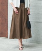 【アイシービー/iCB】の【UVケア・速乾・洗える】シルクエステルタフタ フレアスカート カーキ系|ID: prp329100004584309 ipo3291000000035725455