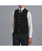 【五大陸/gotairiku / MEN】の体温調整に【洗える/チクチクしにくい/ピリングしにくい】イタリア糸 ハイゲージ ベスト_WOOL100% ダークブラウン×ネイビー細チェック|ID: prp329100004584445 ipo3291000000035766068