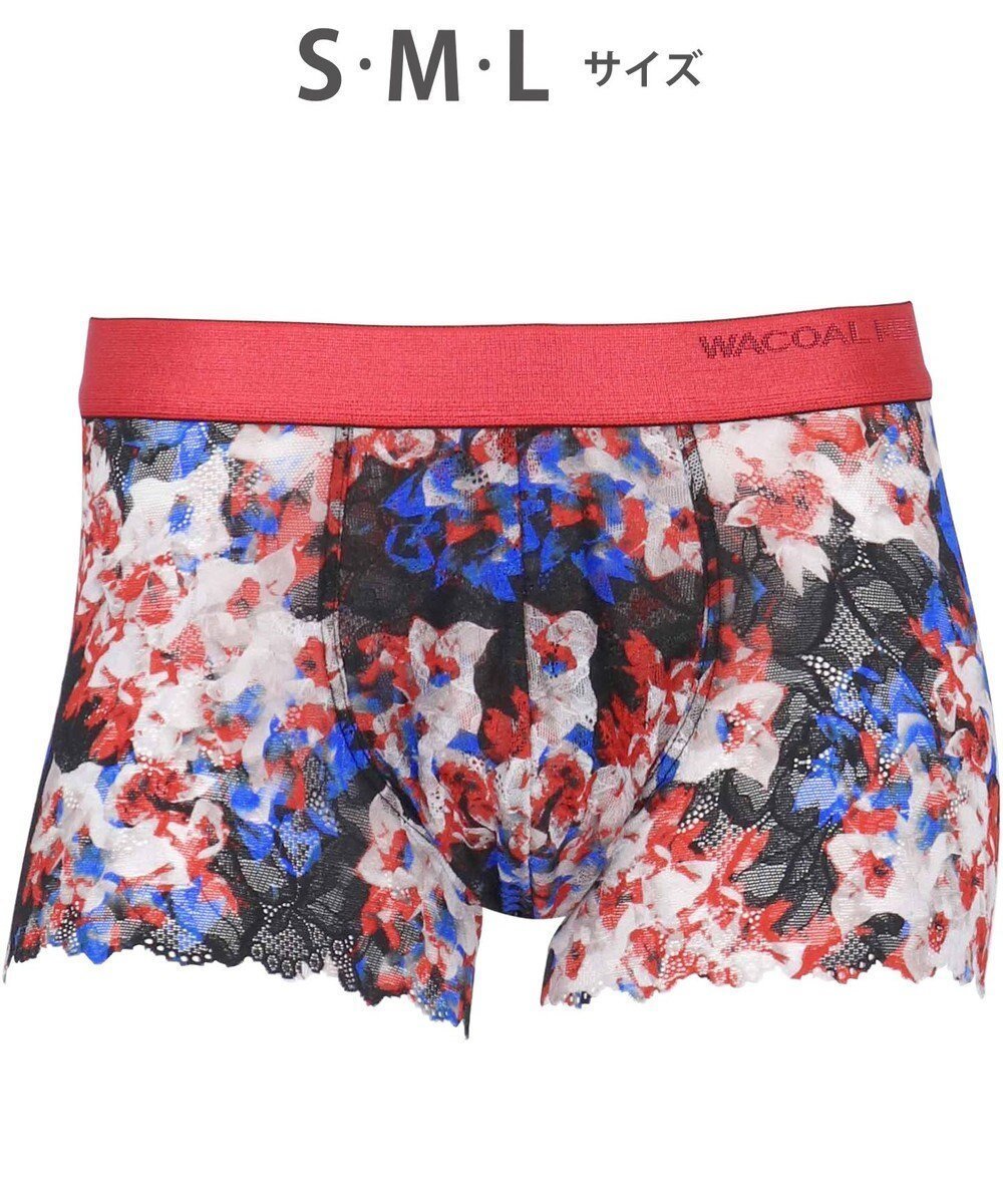 【ワコール/Wacoal / MEN】のWACOAL MEN 【レースボクサー】 ボクサーパンツ フロント快適グラマラス 通気性 スカラ始末(裾部分) 前閉じ レース 下着 メンズ WT3826 /ワコールメン インテリア・キッズ・メンズ・レディースファッション・服の通販 founy(ファニー) 　ファッション　Fashion　メンズファッション　Men's Style Online　ボトムス　Bottoms/Men　アンダー　Under　グラデーション　Gradation　フロント　Front　プリント　Print　メンズ　Mens　モチーフ　Motif　レース　Race　エンジ|ID: prp329100004584460 ipo3291000000032562916