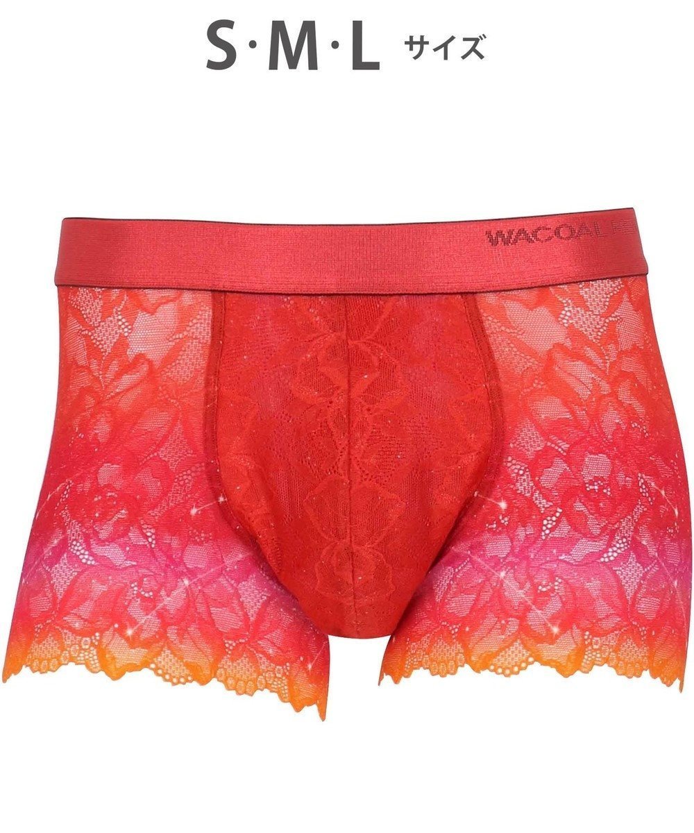 【ワコール/Wacoal / MEN】のWACOAL MEN 【レースボクサー】 ボクサーパンツ フロント快適グラマラス 通気性 スカラ始末(裾部分) 前閉じ レース 下着 メンズ WT3826 /ワコールメン インテリア・キッズ・メンズ・レディースファッション・服の通販 founy(ファニー) 　ファッション　Fashion　メンズファッション　Men's Style Online　ボトムス　Bottoms/Men　アンダー　Under　グラデーション　Gradation　フロント　Front　プリント　Print　メンズ　Mens　モチーフ　Motif　レース　Race　オレンジ|ID: prp329100004584460 ipo3291000000032562920