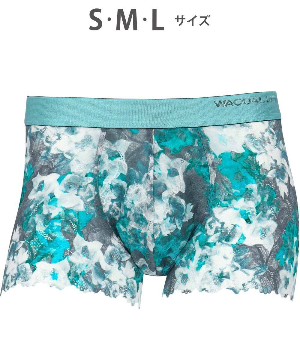 【ワコール/Wacoal / MEN】のWACOAL MEN 【レースボクサー】 ボクサーパンツ フロント快適グラマラス 通気性 スカラ始末(裾部分) 前閉じ レース 下着 メンズ WT3826 /ワコールメン インテリア・キッズ・メンズ・レディースファッション・服の通販 founy(ファニー) 　ファッション　Fashion　メンズファッション　Men's Style Online　ボトムス　Bottoms/Men　アンダー　Under　グラデーション　Gradation　フロント　Front　プリント　Print　メンズ　Mens　モチーフ　Motif　レース　Race　ターコイズ|ID: prp329100004584460 ipo3291000000032562923