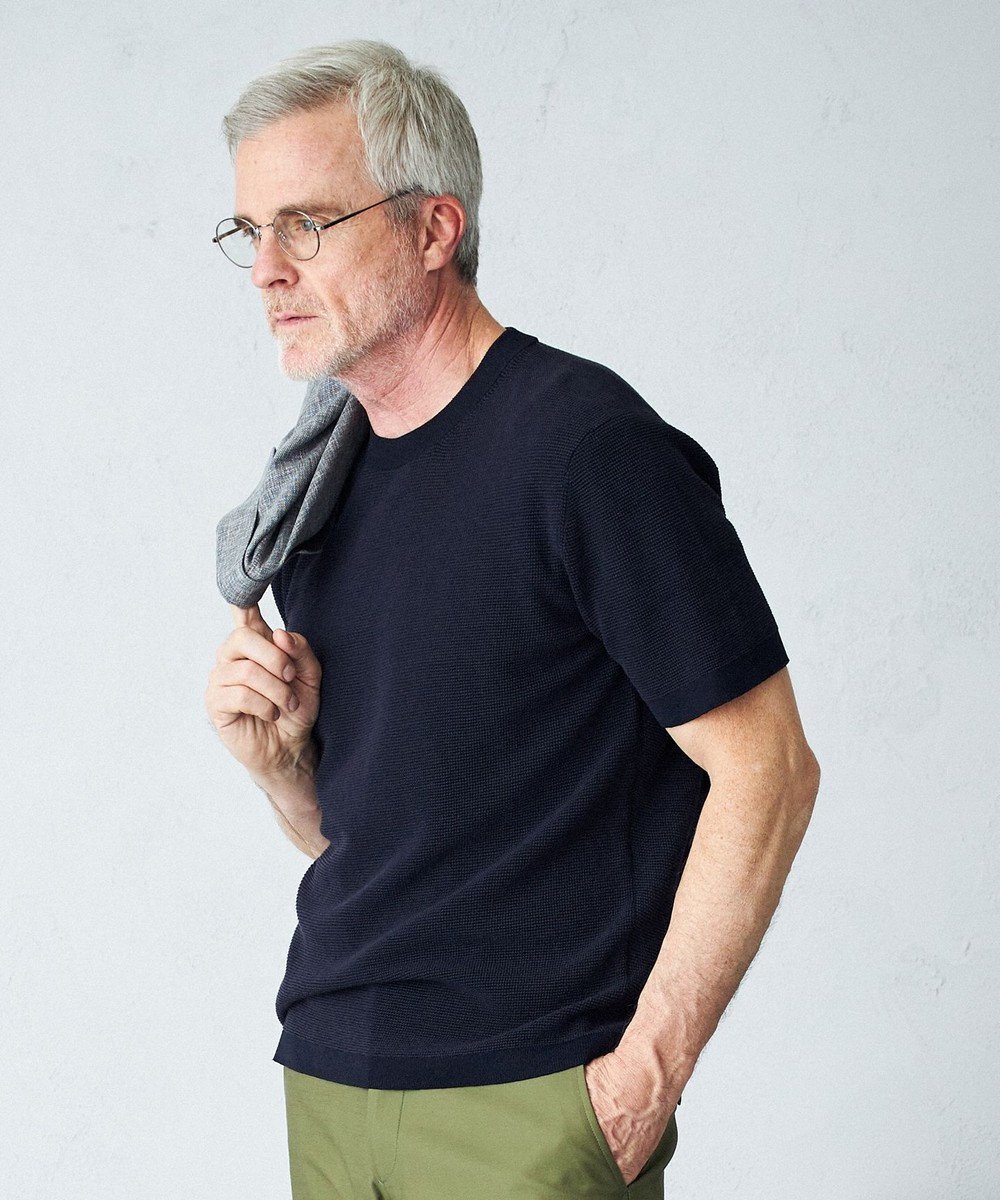 【ジェイ プレス/J.PRESS / MEN】の【HYBRID LINEN】ニットTシャツ インテリア・キッズ・メンズ・レディースファッション・服の通販 founy(ファニー) 　ファッション　Fashion　メンズファッション　Fashion for Men　トップス・カットソー　Cut & Sew Tops　ニット・セーター / 定番トップス　Knit Tops & Sweaters　メンズシャツ　Shirts　オーガニック　Organic Cotton　春　Spring　カットソー　Cut and Sewn Top　フィット　Fit, Slim Fit　フランス　France, French　ボーダー　Border, Stripe　リネン　Linen, Linen Fabric　レギュラー　Regular, Standard Fit　S/S・春夏　SS, Spring/Summer, Warm Season　おすすめ　Recommended / Our Picks　夏　Summer　グレー系1|ID: prp329100004584474 ipo3291000000032757642