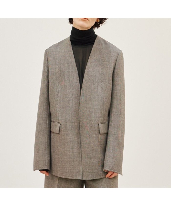 【ベイジ,/BEIGE,】のGRANET / ノーカラーリバージャケット インテリア・キッズ・メンズ・レディースファッション・服の通販 founy(ファニー) https://founy.com/ ファッション Fashion レディースファッション Fashion for Women アウター Coat / Outerwear Collection レディースジャケット・軽アウター Jackets ノーカラージャケット / シンプル上品コーデ Collarless Jackets おすすめ Recommended / Our Picks インナー Innerwear カーディガン Cardigan, Knitwear キュプラ Cupro, Eco Fabric ショート Short, Short Length ジャケット Jacket, Outerwear セットアップ Set-Up, Coordinated Outfit ダブル Double, Double-Breasted フロント Front, Front Design ベーシック Basic, Essential ロング Long, Long-Length エレガント 上品 Elegant ビジネス 仕事 通勤 Business / Work / Commuting 秋 Autumn A/W・秋冬 Autumn/Winter |ID: prp329100004584501 ipo3291000000035093624