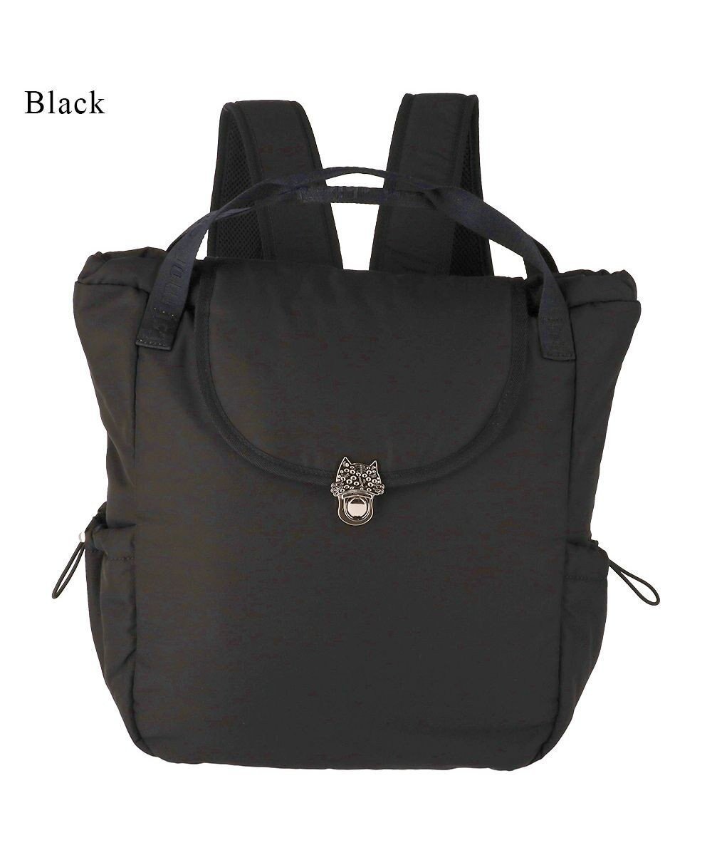 【ツモリチサト キャリー/tsumori chisato CARRY】のネコメタル リュック 手提げ ハンドバッグ 2way インテリア・キッズ・メンズ・レディースファッション・服の通販 founy(ファニー) ファッション Fashion レディースファッション Fashion for Women バッグ Bags シルバー Silver, Metallic Silver ネコ Cat, Feline Motif フィット Fit, Slim Fit ボンディング Bonding, Bonded Fabric ポケット Pocket, Pocket Detail メタル Metal, Metal Parts リュック Backpack, Rucksack 巾着 Drawstring Bag, Kinchaku ブラック|ID: prp329100004584517 ipo3291000000034251716