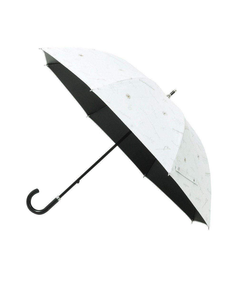 【ムーンバット/MOONBAT】の【一級遮光/晴雨兼用】LANVIN en Bleu (ランバン オン ブルー) 長傘 日傘 ラインドローイング 遮光 遮熱 UV インテリア・キッズ・メンズ・レディースファッション・服の通販 founy(ファニー) 　ファッション　Fashion　レディースファッション　Ladies' Fashion Online　傘 / レイングッズ　Umbrellas/Rainwear　傘　Umbrella　日傘　Parasol　ミックス　Mix　モチーフ　Motif　オフホワイト|ID: prp329100004584546 ipo3291000000032501933