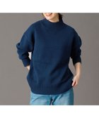 【エニィファム/any FAM】の【洗濯機可】ラムウールボトルネックプルオーバー ダークブルー|ID: prp329100004584605 ipo3291000000033529843