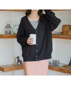 【ウィゴー/WEGO】の【ユニセックス着用ITEM/MLサイズ展開】ドロップショルダーカーディガン ブラック|ID: prp329100004584610 ipo3291000000032502546