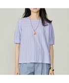【自由区/JIYU-KU】の【WEB限定・洗える】ストライプハイゲージジャージー カットソー サックス|ID: prp329100004584674 ipo3291000000032503275