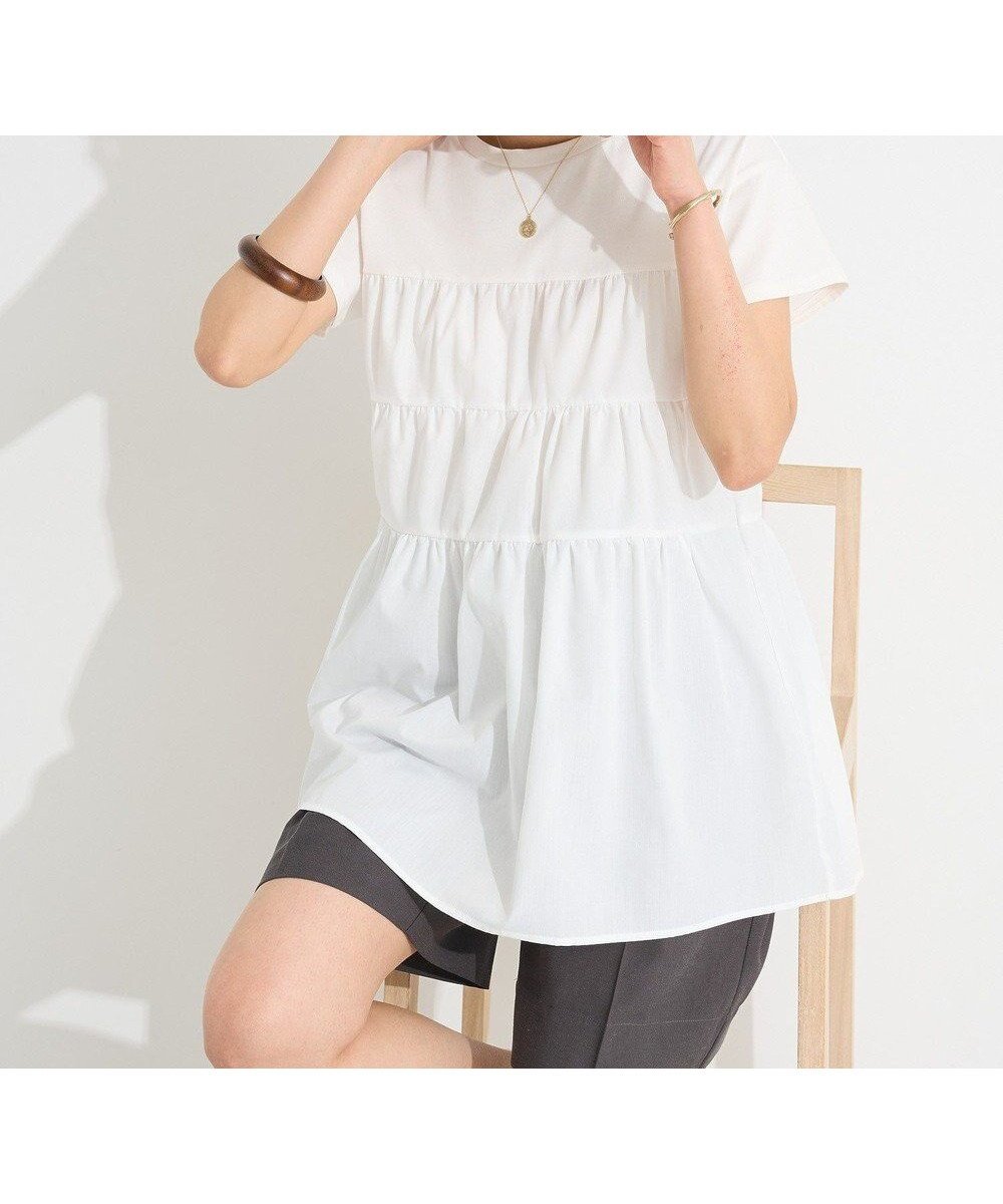 【クラフトスタンダードブティック/CRAFT STANDARD BOUTIQUE】のティアードプルオーバー 人気、トレンドファッション・服の通販 founy(ファニー) 　ファッション　Fashion　レディースファッション　Fashion for Women　トップス・カットソー　Cut & Sew Tops　シャツ・ブラウス・オフィスカジュアル　Elegant Blouses & Button-Ups　ロングTシャツ・Tシャツ　Longline T-Shirts & Tees　カジュアルプルオーバー・ニットトップス　Pullovers & Knit Tops / Casual Pullovers　カットソー・ベーシックTシャツ　Cut-and-Sewn Tops / Stretch Tees & Basics　春　Spring　カットソー　Cut and Sewn Top　スリーブ　Sleeve, Long Sleeve / Short Sleeve　ティアード　Tiered, Tiered Style　ドッキング　Docking, Mixed Material　フェミニン　Feminine, Girly　ポケット　Pocket, Pocket Detail　ラウンド　Round, Round Neck　ワイド　Wide, Wide Fit　S/S・春夏　SS, Spring/Summer, Warm Season　おすすめ　Recommended / Our Picks　夏　Summer　2025年　2025　2025春夏・S/S　Spring/Summer 2025 SS25　 other-1|ID: prp329100004584687 ipo3291000000032503363