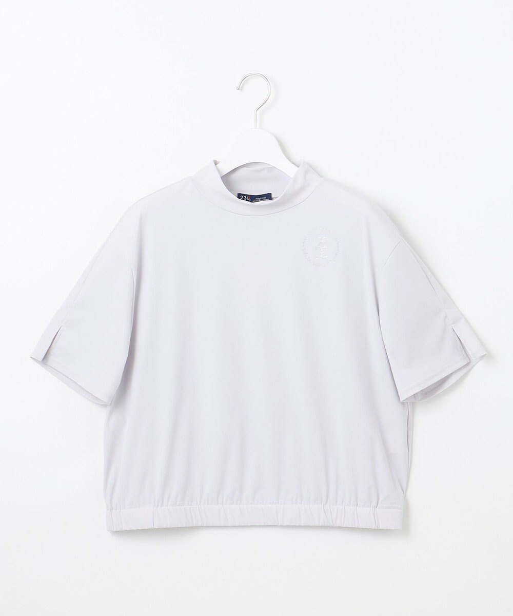 【23区 ゴルフ/NIJYUSANKU GOLF】の【WOMEN】【接触冷感/UVカット】盛夏に最適なCOOL JERSEYシリーズ クロップド丈 モックネック 人気、トレンドファッション・服の通販 founy(ファニー) 　ファッション　Fashion　レディースファッション　Fashion for Women　トップス・カットソー　Cut & Sew Tops　シャツ・ブラウス・オフィスカジュアル　Elegant Blouses & Button-Ups　ロングTシャツ・Tシャツ　Longline T-Shirts & Tees　カットソー・ベーシックTシャツ　Cut-and-Sewn Tops / Stretch Tees & Basics　春　Spring　カットソー　Cut and Sewn Top　クロップド　Cropped, Short Length　クール　Cool, Chic　コンパクト　Compact, Small Size　シルバー　Silver, Metallic Silver　シンプル　Simple, Minimal　スタイリッシュ　Stylish, Fashionable　スリット　Slit, Slit Detail　セットアップ　Set-Up, Coordinated Outfit　ダウン　Down, Puffer　フィット　Fit, Slim Fit　プリント　Print, Printed Pattern　モックネック　Mock Neck, Short Turtleneck　S/S・春夏　SS, Spring/Summer, Warm Season　おすすめ　Recommended / Our Picks　夏　Summer　ゴルフ　Golf　 other-1|ID: prp329100004584700 ipo3291000000032503436