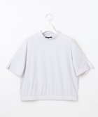 【23区 ゴルフ/NIJYUSANKU GOLF】の【WOMEN】【接触冷感/UVカット】盛夏に最適なCOOL JERSEYシリーズ クロップド丈 モックネック ライトグレー系|ID: prp329100004584700 ipo3291000000032503439