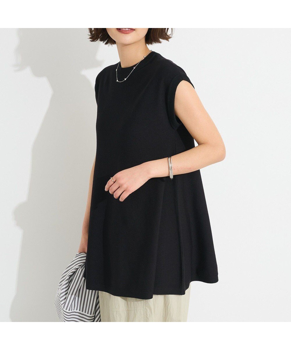 【クラフトスタンダードブティック/CRAFT STANDARD BOUTIQUE】のファンクショナルノースリーブフレアニットプルオーバー インテリア・キッズ・メンズ・レディースファッション・服の通販 founy(ファニー) 　ファッション　Fashion　レディースファッション　Ladies' Fashion Online　トップス・カットソー　Tops/Tshirt　ニット　Knit Tops　キャミソール / ノースリーブ　No Sleeves　プルオーバー　Pullover　春　Spring　コンパクト　Compact　セーター　Sweater　バランス　Balance　フィット　Fit　フレア　Flare　ポケット　Pocket　S/S・春夏　Ss・Spring/Summer　再入荷　Restock/Back In Stock/Re Arrival　夏　Summer　旅行　Travel　2025年　2025　2025春夏・S/S　Ss,Spring/Summer,2025　Black|ID: prp329100004584706 ipo3291000000032503480