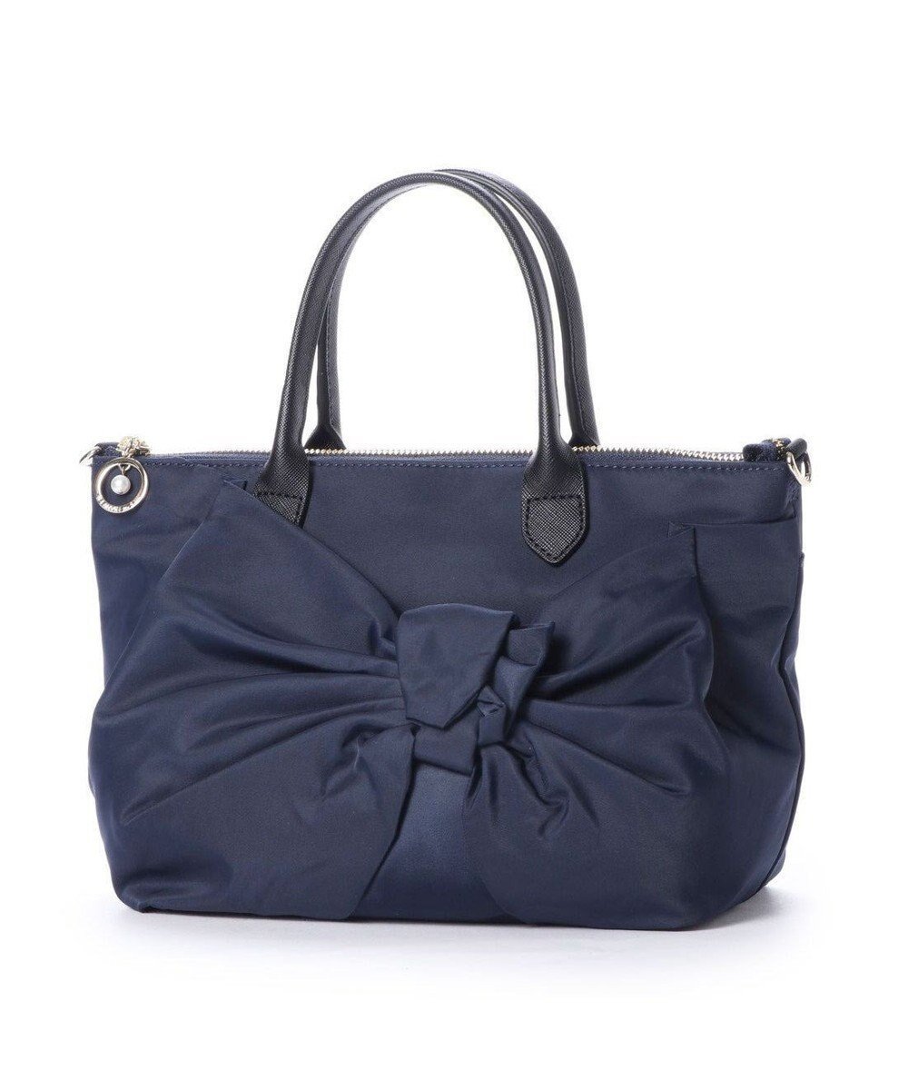【ランバン オン ブルー/LANVIN en Bleu】のシャルロット 2wayトートバッグ インテリア・キッズ・メンズ・レディースファッション・服の通販 founy(ファニー) 　ファッション　Fashion　レディースファッション　Fashion for Women　バッグ　Bags　リボン　Ribbon, Bow　財布　Wallet, Purse　ネイビー|ID: prp329100004584761 ipo3291000000033118141