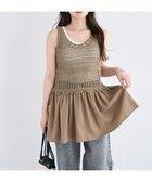 【グリーンパークス/Green Parks】の・SUGAR SPOON クロシェキリカエチュニック Gray Beige|ID: prp329100004584778 ipo3291000000032503934