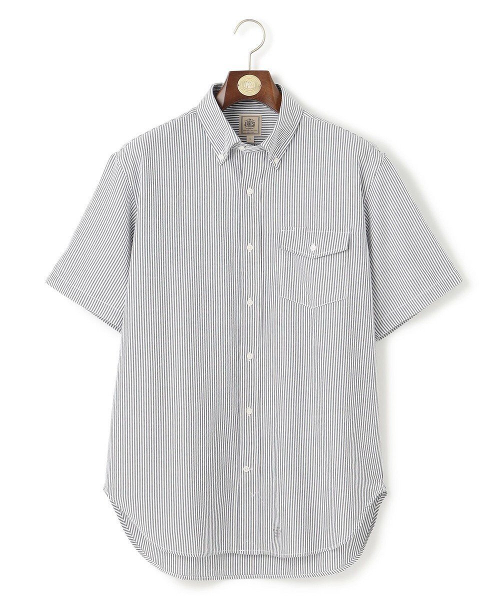 【ジェイ プレス/J.PRESS / MEN】の【WEB・一部店舗限定】シアサッカー 半袖シャツ / B.D. インテリア・キッズ・メンズ・レディースファッション・服の通販 founy(ファニー) 　ファッション　Fashion　メンズファッション　Fashion for Men　トップス・カットソー　Cut & Sew Tops　メンズシャツ　Shirts　インナー　Innerwear　春　Spring　軽量　Lightweight, Ultra Light　サッカー　Seersucker, Summer Fabric　シンプル　Simple, Minimal　ストライプ　Stripe, Striped Pattern　ドレス　Dress, One-Piece　バランス　Balance, Style Balance　プリント　Print, Printed Pattern　ベーシック　Basic, Essential　半袖　Short Sleeve, Half Sleeve　羽織　Haori, Light Jacket　メンズ　Men's, Menswear　S/S・春夏　SS, Spring/Summer, Warm Season　再入荷　Restock / Back in Stock　夏　Summer　ネイビー系1|ID: prp329100004585516 ipo3291000000032513992