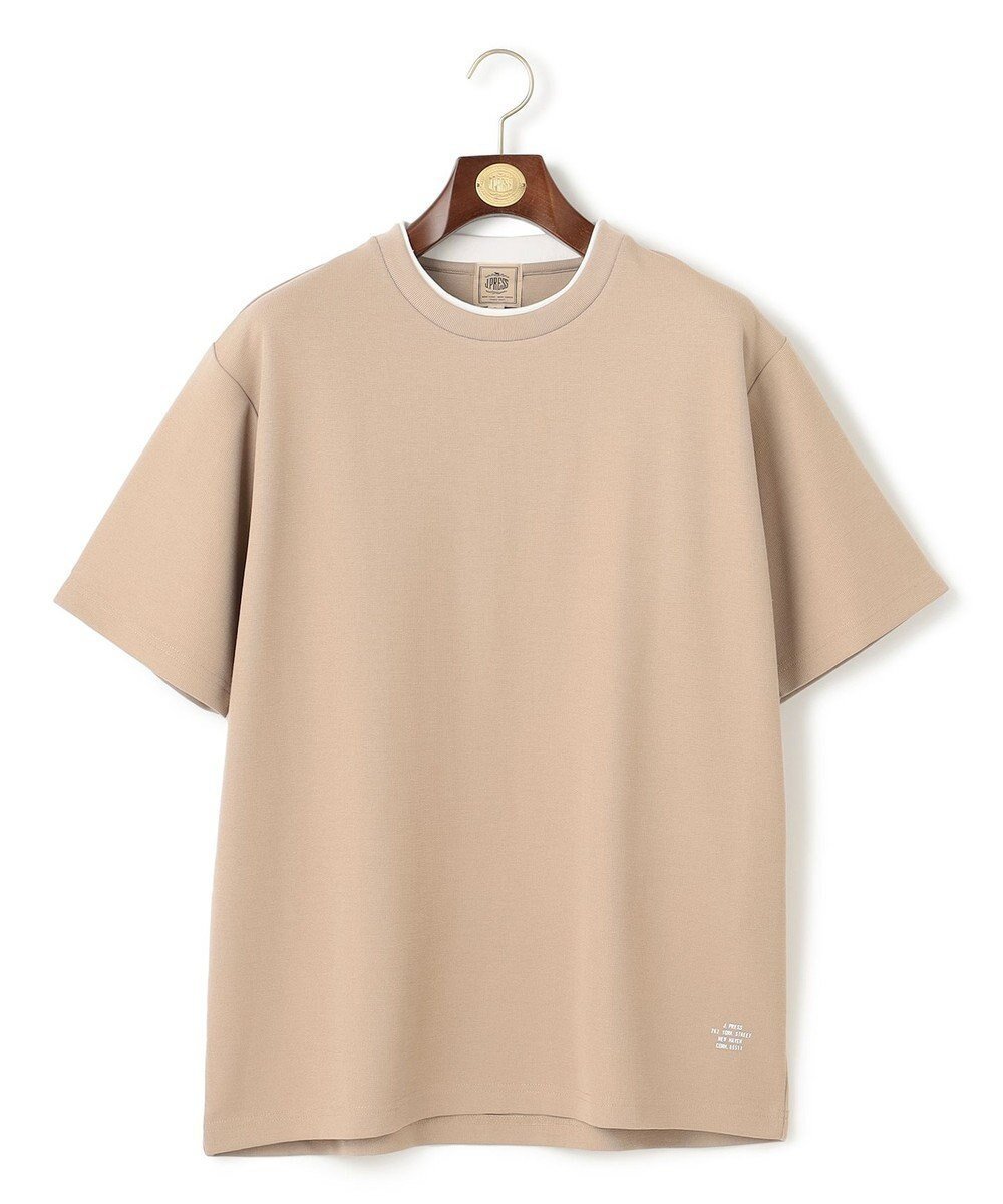 【ジェイ プレス/J.PRESS / MEN】の【WEB・一部店舗限定】フェイクレイヤード Tシャツ インテリア・キッズ・メンズ・レディースファッション・服の通販 founy(ファニー) 　ファッション　Fashion　メンズファッション　Fashion for Men　トップス・カットソー　Cut & Sew Tops　メンズシャツ　Shirts　春　Spring　カットソー　Cut and Sewn Top　プリント　Print, Printed Pattern　S/S・春夏　SS, Spring/Summer, Warm Season　再入荷　Restock / Back in Stock　夏　Summer　ベージュ系|ID: prp329100004585519 ipo3291000000032514003