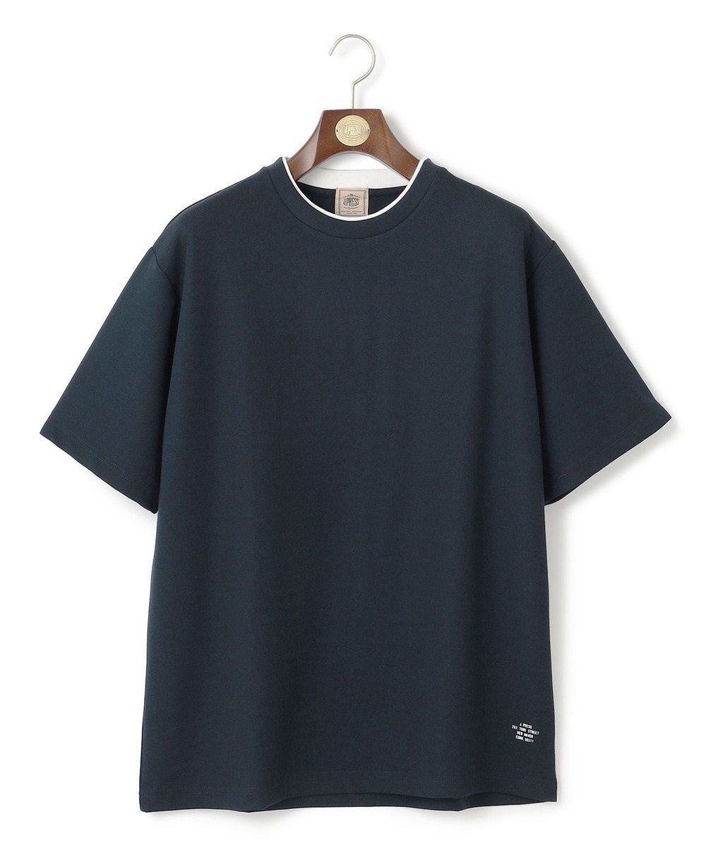【ジェイ プレス/J.PRESS / MEN】の【WEB・一部店舗限定】フェイクレイヤード Tシャツ インテリア・キッズ・メンズ・レディースファッション・服の通販 founy(ファニー) 　ファッション　Fashion　メンズファッション　Fashion for Men　トップス・カットソー　Cut & Sew Tops　メンズシャツ　Shirts　春　Spring　カットソー　Cut and Sewn Top　プリント　Print, Printed Pattern　S/S・春夏　SS, Spring/Summer, Warm Season　再入荷　Restock / Back in Stock　夏　Summer　ネイビー系|ID: prp329100004585519 ipo3291000000032514004