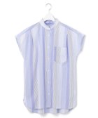 【ジェイプレスヨークストリート/J.PRESS YORK STREET】の【WOMEN】キャップスリーブ マルチストライプブラウス サックスブルー系1|ID: prp329100004585557 ipo3291000000032660063