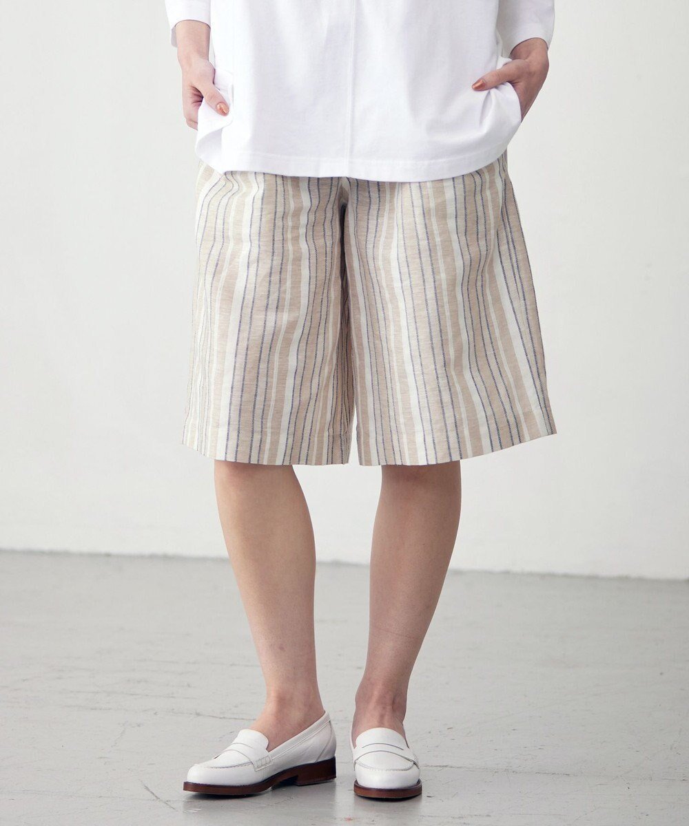 【ジェイプレスヨークストリート/J.PRESS YORK STREET】の【WOMEN】コットンリネン ハーフパンツ 人気、トレンドファッション・服の通販 founy(ファニー) 　ファッション　Fashion　レディースファッション　Fashion for Women　パンツ　Pants & Trousers　ショートパンツ・ハーフパンツ　High-Waisted & Relaxed Shorts　ハーフ　Half, Half-Length　リネン　Linen, Linen Fabric　吸水　Absorbent, Quick-Dry　夏　Summer　春　Spring　S/S・春夏　SS, Spring/Summer, Warm Season　 other-1|ID: prp329100004585562 ipo3291000000032733903
