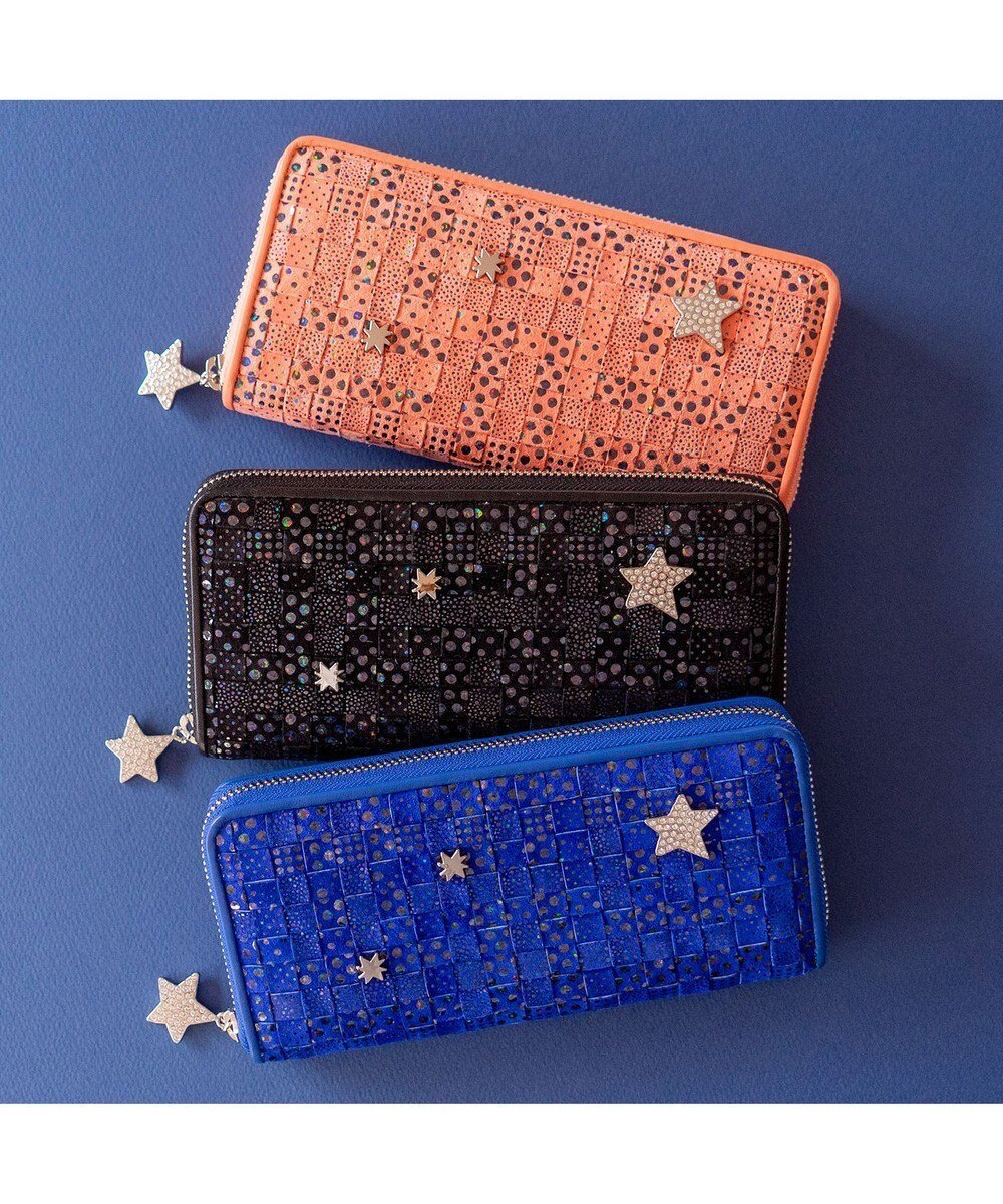 【ツモリチサト キャリー/tsumori chisato CARRY】のキラメッシュ ラウンドファスナー長財布 インテリア・キッズ・メンズ・レディースファッション・服の通販 founy(ファニー) 　ファッション　Fashion　レディースファッション　Fashion for Women　ミニ財布・二つ折り財布　Wallets & Card Cases　ドット　Polka Dot, Dot Pattern　プリント　Print, Printed Pattern　メッシュ　Mesh, Net Fabric　ラウンド　Round, Round Neck　財布　Wallet, Purse　ブルー|ID: prp329100004585586 ipo3291000000032733190