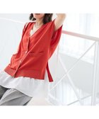 【グリーンパークス/Green Parks】のフレンチスリーブカーディガン Red|ID: prp329100004585591 ipo3291000000032514998
