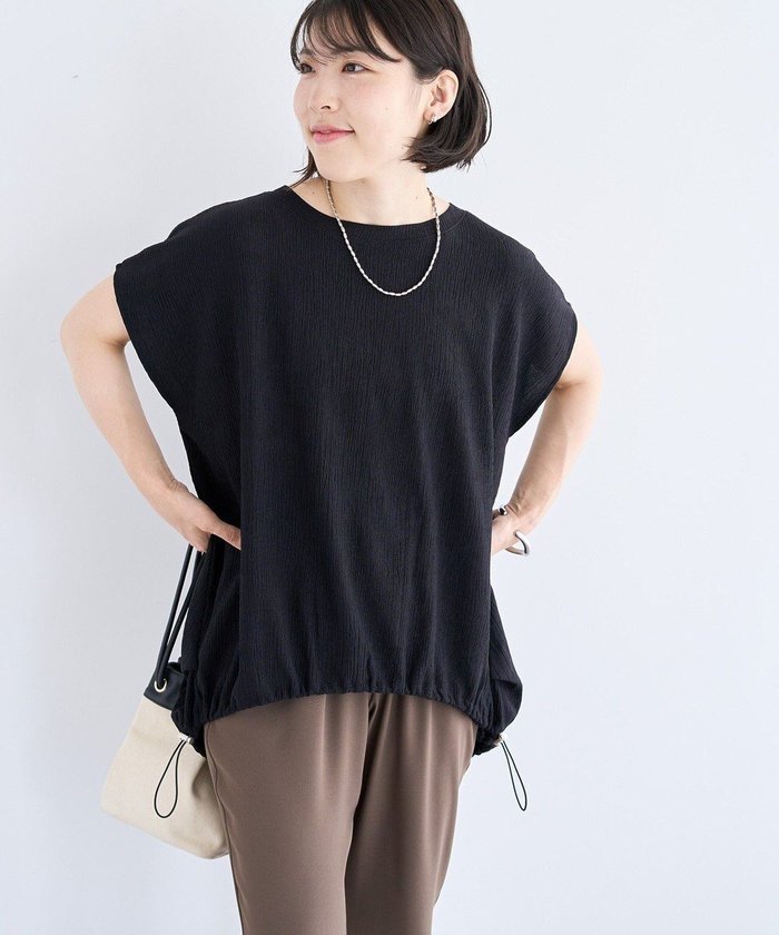 【グリーンパークス/Green Parks】の表面カット裾ドロストプルオーバー インテリア・キッズ・メンズ・レディースファッション・服の通販 founy(ファニー) https://founy.com/ ファッション Fashion レディースファッション Fashion for Women トップス・カットソー Cut & Sew Tops シャツ・ブラウス・オフィスカジュアル Elegant Blouses & Button-Ups ロングTシャツ・Tシャツ Longline T-Shirts & Tees カジュアルプルオーバー・ニットトップス Pullovers & Knit Tops / Casual Pullovers カットソー・ベーシックTシャツ Cut-and-Sewn Tops / Stretch Tees & Basics カットソー Cut and Sewn Top スリーブ Sleeve, Long Sleeve / Short Sleeve フォルム Silhouette, Form フレンチ French, French Style ポケット Pocket, Pocket Detail 夏 Summer 春 Spring S/S・春夏 SS, Spring/Summer, Warm Season |ID: prp329100004585592 ipo3291000000032515000