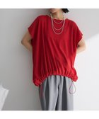 【グリーンパークス/Green Parks】の表面カット裾ドロストプルオーバー Red|ID: prp329100004585592 ipo3291000000032515002