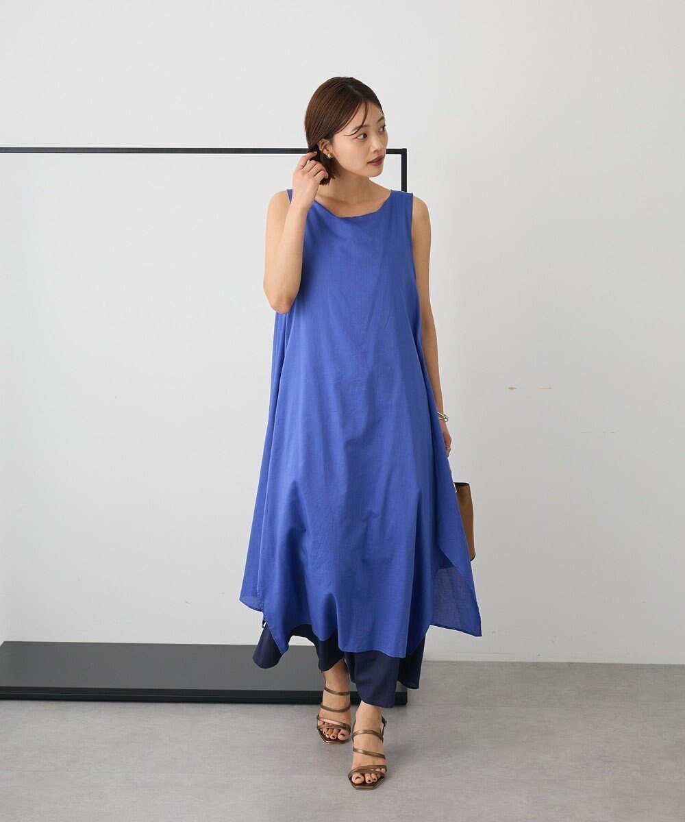 【クラフトスタンダードブティック/CRAFT STANDARD BOUTIQUE】のインド綿混フレアワンピース インテリア・キッズ・メンズ・レディースファッション・服の通販 founy(ファニー) 　ファッション　Fashion　レディースファッション　Fashion for Women　ワンピース　Dresses　インド　Indian Textile　オレンジ　Orange　春　Spring　シンプル　Simple, Minimal　ノースリーブ　Sleeveless, No-Sleeve　人気　Popular, Best Seller　フレア　Flare, Flared　ポケット　Pocket, Pocket Detail　ミックス　Mix, Mixed Style　ワイド　Wide, Wide Fit　S/S・春夏　SS, Spring/Summer, Warm Season　再入荷　Restock / Back in Stock　夏　Summer　Blue|ID: prp329100004585596 ipo3291000000033291346