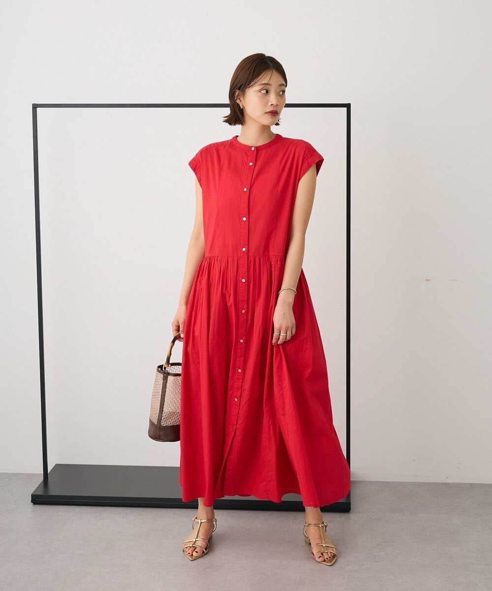 【クラフトスタンダードブティック/CRAFT STANDARD BOUTIQUE】のインド綿フレンチスリーブワンピース インテリア・キッズ・メンズ・レディースファッション・服の通販 founy(ファニー) 　ファッション　Fashion　レディースファッション　Ladies' Fashion Online　ワンピース　Dress　インド　India　春　Spring　ギャザー　Gather　サンダル　Sandals　スリーブ　Sleeve　デニム　Denim　ノースリーブ　No Sleeve　フレンチ　French　ポケット　Pocket　リゾート　Resort　リラックス　Relax　レギンス　Leggings　S/S・春夏　Ss・Spring/Summer　NEW・新作・新着・新入荷　New Arrivals　おすすめ　Recommend　夏　Summer　エレガント 上品　Elegant　Red|ID: prp329100004585597 ipo3291000000032515025