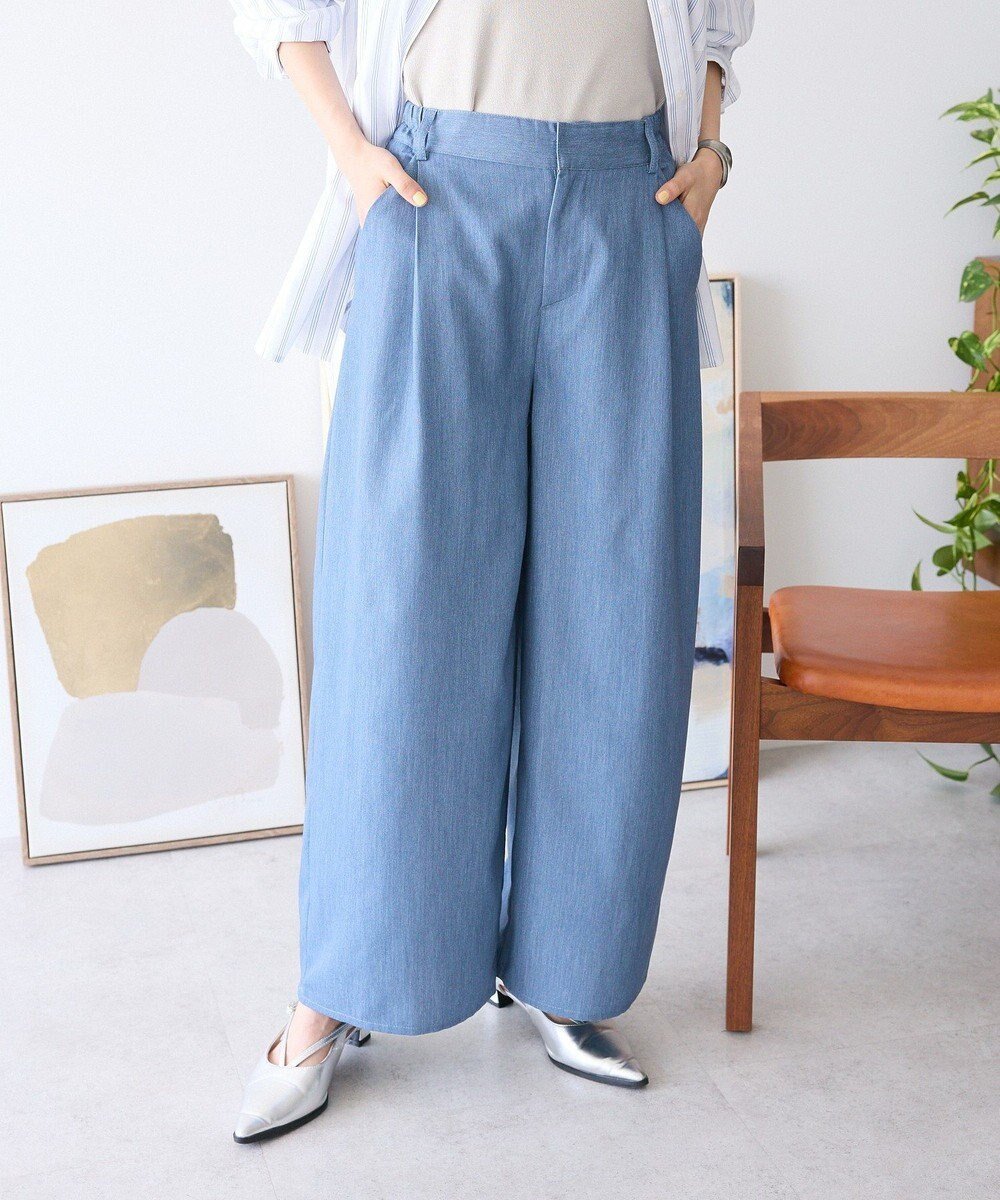 【クラフトスタンダードブティック/CRAFT STANDARD BOUTIQUE】のワイドオーバルパンツ インテリア・キッズ・メンズ・レディースファッション・服の通販 founy(ファニー) 　ファッション　Fashion　レディースファッション　Fashion for Women　パンツ　Pants & Trousers　春　Spring　秋　Autumn　コクーン　Cocoon, Cocoon Silhouette　シンプル　Simple, Minimal　ベーシック　Basic, Essential　ポケット　Pocket, Pocket Detail　ワイド　Wide, Wide Fit　S/S・春夏　SS, Spring/Summer, Warm Season　おすすめ　Recommended / Our Picks　夏　Summer　2025年　2025　2025春夏・S/S　Spring/Summer 2025 SS25　Blue|ID: prp329100004585598 ipo3291000000032515029