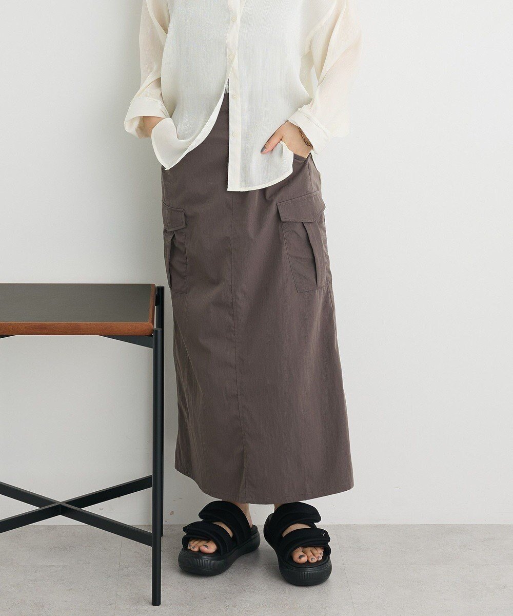 【クラフトスタンダードブティック/CRAFT STANDARD BOUTIQUE】のカーゴスカート インテリア・キッズ・メンズ・レディースファッション・服の通販 founy(ファニー) 　ファッション　Fashion　レディースファッション　Fashion for Women　スカート　Skirts　春　Spring　シンプル　Simple, Minimal　フラット　Flat, Flat Shoes　フレア　Flare, Flared　ポケット　Pocket, Pocket Detail　リメイク　Remake, Reconstructed　ロング　Long, Long-Length　S/S・春夏　SS, Spring/Summer, Warm Season　夏　Summer　2025年　2025　2025春夏・S/S　Spring/Summer 2025 SS25　Charcoal Gray|ID: prp329100004585600 ipo3291000000032515035