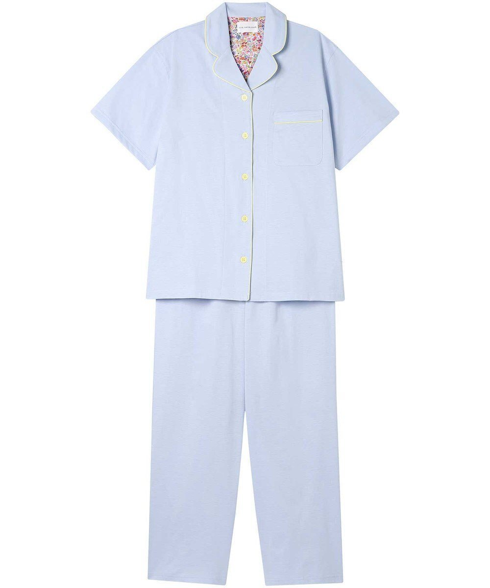 【ウンナナクール/une nana cool】の【綿混】半袖パジャマ MADE WITH LIBERTY FABRIC インテリア・キッズ・メンズ・レディースファッション・服の通販 founy(ファニー) 　ファッション　Fashion　レディースファッション　Ladies' Fashion Online　トップス・カットソー　Tops/Tshirt　春　Spring　パイピング　Piping　パジャマ　Pajamas　プリント　Print　半袖　Short Sleeve　リラックス　Relax　S/S・春夏　Ss・Spring/Summer　おすすめ　Recommend　夏　Summer　SX|ID: prp329100004585606 ipo3291000000032515060