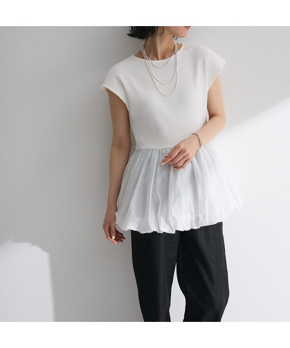 【グリーンパークス/Green Parks】の・ELENCARE DUE フレンチバルーントップス インテリア・キッズ・メンズ・レディースファッション・服の通販 founy(ファニー) 　ファッション　Fashion　レディースファッション　Fashion for Women　トップス・カットソー　Cut & Sew Tops　シャツ・ブラウス・オフィスカジュアル　Elegant Blouses & Button-Ups　ロングTシャツ・Tシャツ　Longline T-Shirts & Tees　カットソー・ベーシックTシャツ　Cut-and-Sewn Tops / Stretch Tees & Basics　おすすめ　Recommended / Our Picks　カットソー　Cut and Sewn Top　コンパクト　Compact, Small Size　シンプル　Simple, Minimal　スリーブ　Sleeve, Long Sleeve / Short Sleeve　バルーン　Balloon, Balloon Silhouette　フェミニン　Feminine, Girly　フレンチ　French, French Style　ボトム　Bottoms, Lower Wear　ポケット　Pocket, Pocket Detail　夏　Summer　春　Spring　S/S・春夏　SS, Spring/Summer, Warm Season　Off White|ID: prp329100004585610 ipo3291000000032515075