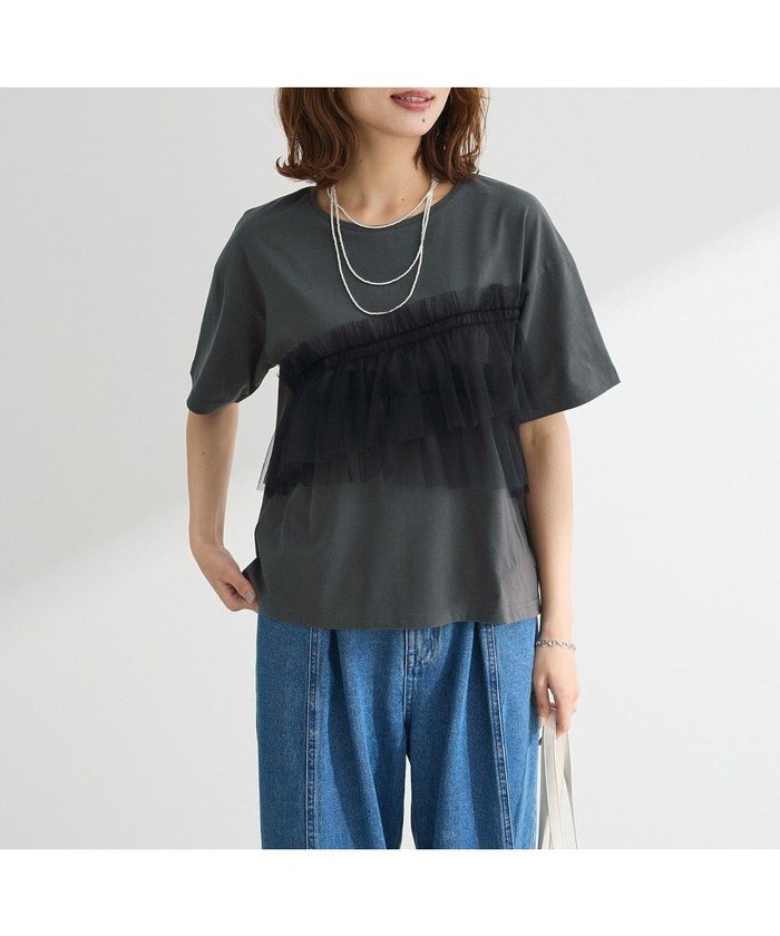 【グリーンパークス/Green Parks】の・ELENCARE DUE チュールフリルレイヤーTEE インテリア・キッズ・メンズ・レディースファッション・服の通販 founy(ファニー) https://founy.com/ ファッション Fashion レディースファッション Ladies' Fashion Online トップス・カットソー Tops/Tshirt シャツ/ブラウス Shirts/Blouses ロング / Tシャツ T-Shirts カットソー Cut and Sewn おすすめ Recommend カットソー Cut And Sew シンプル Simple ドロップ Drop ポケット Pocket 夏 Summer 春 Spring S/S・春夏 Ss・Spring/Summer |ID: prp329100004585613 ipo3291000000032515086