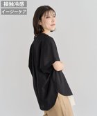 【グリーンパークス/Green Parks】の綿麻混フレンチスリーブスキッパーシャツ Black|ID: prp329100004585615 ipo3291000000032515093