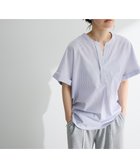 【グリーンパークス/Green Parks】の綿麻混フレンチスリーブスキッパーシャツ Stripe|ID: prp329100004585615 ipo3291000000032515097
