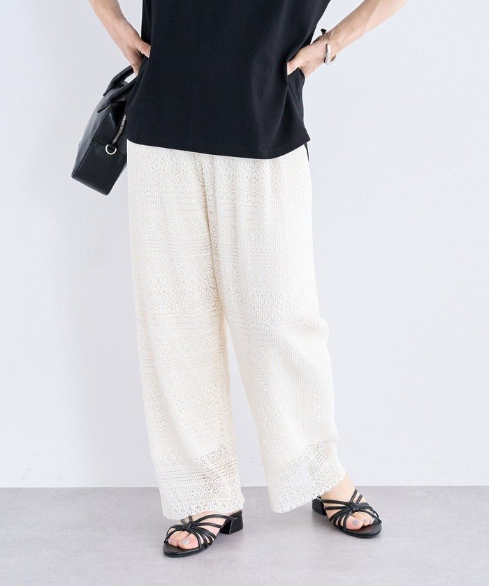 【グリーンパークス/Green Parks】のレースプリーツパンツ インテリア・キッズ・メンズ・レディースファッション・服の通販 founy(ファニー) https://founy.com/ ファッション Fashion レディースファッション Fashion for Women パンツ Pants & Trousers おすすめ Recommended / Our Picks スマート Smart, Elegant プリーツ Pleats, Pleated ポケット Pocket, Pocket Detail レース Lace, Lace Fabric ワイド Wide, Wide Fit 夏 Summer 春 Spring S/S・春夏 SS, Spring/Summer, Warm Season 透かし Cut-Out, Lacework |ID: prp329100004585617 ipo3291000000032515105