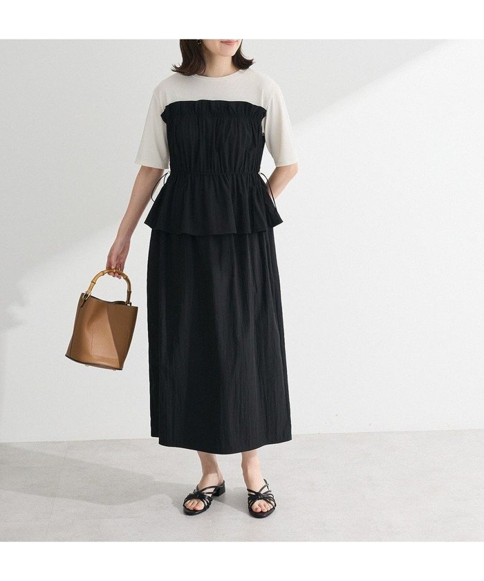 【グリーンパークス/Green Parks】のラメリブペプラムドッキングワンピース インテリア・キッズ・メンズ・レディースファッション・服の通販 founy(ファニー) https://founy.com/ ファッション Fashion レディースファッション Fashion for Women ワンピース Dresses スリット Slit, Slit Detail フェミニン Feminine, Girly フォルム Silhouette, Form フリル Frill, Ruffle フロント Front, Front Design ペプラム Peplum, Flared Hem ポケット Pocket, Pocket Detail 夏 Summer 春 Spring S/S・春夏 SS, Spring/Summer, Warm Season |ID: prp329100004585620 ipo3291000000032698996