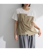 【グリーンパークス/Green Parks】のビスチェドッキングドロスト5分袖プルオーバー Khaki|ID: prp329100004585621 ipo3291000000032515124