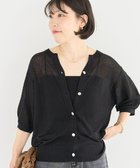 【グリーンパークス/Green Parks】のスキッパー半袖ニットカーディガン Black|ID: prp329100004585622 ipo3291000000032515128