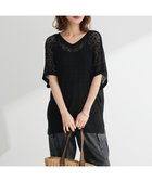 【グリーンパークス/Green Parks】の透かし編みニットチュニック Black|ID: prp329100004585623 ipo3291000000032515133