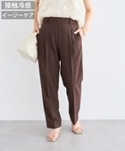 【グリーンパークス/Green Parks】のきれいシルエット麻調パンツ(テーパード) Brown|ID: prp329100004585624 ipo3291000000032515139