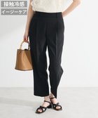 【グリーンパークス/Green Parks】のきれいシルエット麻調パンツ(テーパード) Black|ID: prp329100004585624 ipo3291000000032699008