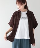 【グリーンパークス/Green Parks】のシアーシャーリングフレンチスリーブシャツ Brown|ID: prp329100004585625 ipo3291000000032515144
