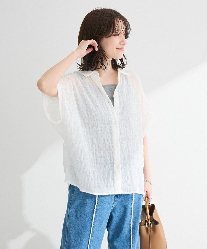 【グリーンパークス/Green Parks】のシアーシャーリングフレンチスリーブシャツ インテリア・キッズ・メンズ・レディースファッション・服の通販 founy(ファニー) https://founy.com/ ファッション Fashion レディースファッション Ladies' Fashion Online トップス・カットソー Tops/Tshirt シャツ/ブラウス Shirts/Blouses おすすめ Recommend シアー Sheer シャーリング Shirring スリーブ Sleeve フレンチ French ポケット Pocket 半袖 Short Sleeve 夏 Summer 春 Spring S/S・春夏 Ss・Spring/Summer |ID: prp329100004585625 ipo3291000000032695514