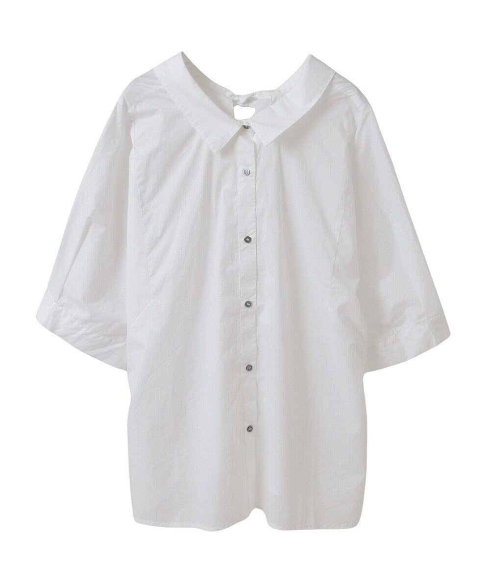 【イェッカ ヴェッカ/YECCA VECCA】の2wayリボンドルマンシャツ インテリア・キッズ・メンズ・レディースファッション・服の通販 founy(ファニー) 　ファッション　Fashion　レディースファッション　Fashion for Women　トップス・カットソー　Cut & Sew Tops　シャツ・ブラウス・オフィスカジュアル　Elegant Blouses & Button-Ups　おすすめ　Recommended / Our Picks　スリット　Slit, Slit Detail　ペーパー　Paper, Kraft Paper　ポケット　Pocket, Pocket Detail　リボン　Ribbon, Bow　夏　Summer　春　Spring　S/S・春夏　SS, Spring/Summer, Warm Season　Off White|ID: prp329100004585639 ipo3291000000032515205